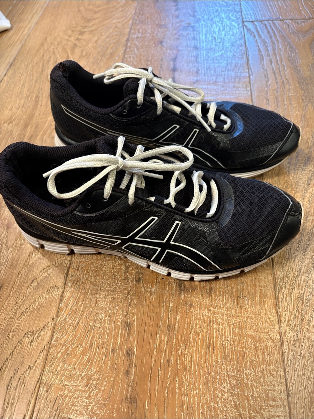 Asics Women's Black Sneakers with White Accents